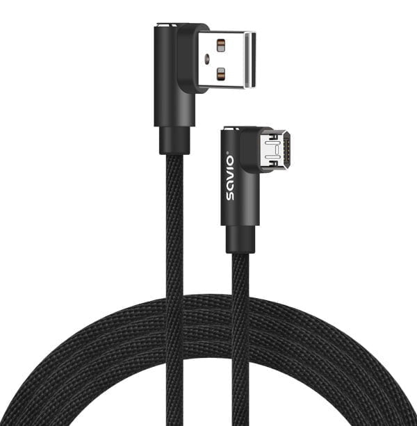 Savio CL-162 USB-kabel 2 m Micro-USB A USB A 0,48 Gbit/sek. Sort