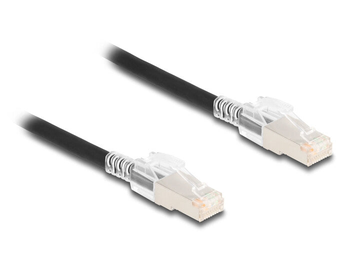 DeLOCK 80256 netværkskabel Sort 2 m Cat6a S/FTP (S-STP)
