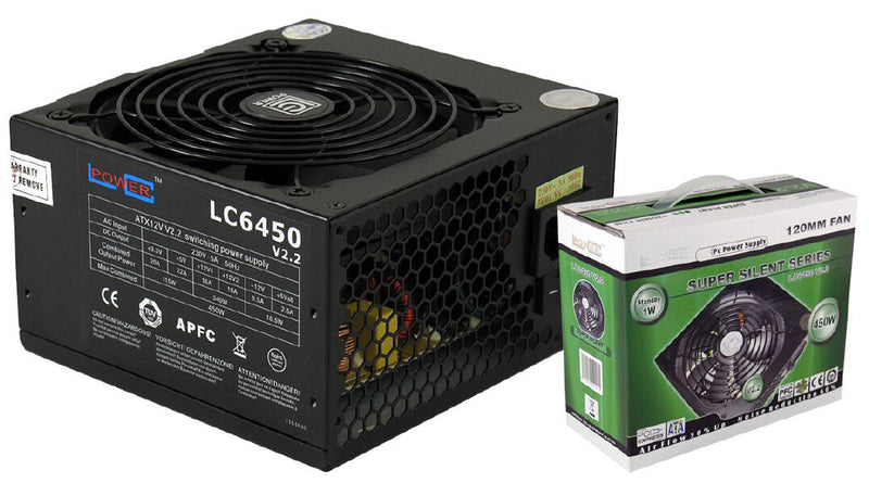 LC-Power LC6450 V2.2 enhed til strømforsyning 450 W 20+4 pin ATX ATX Sort