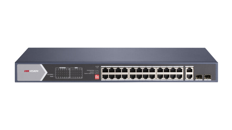 Hikvision DS-3E0528HP-E netværksswitch Ikke administreret Gigabit Ethernet (10/100/1000) Strøm over Ethernet (PoE) Blå