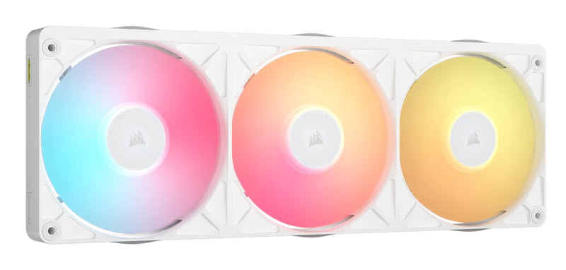 Corsair iCUE LINK RX360 II Unified Frame RGB PWM PC Fans Starter Kit Computerkabinet Luftkøler 12 cm Hvid 1 stk