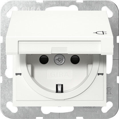 GIRA System 55 stikkontakt Schuko Hvid