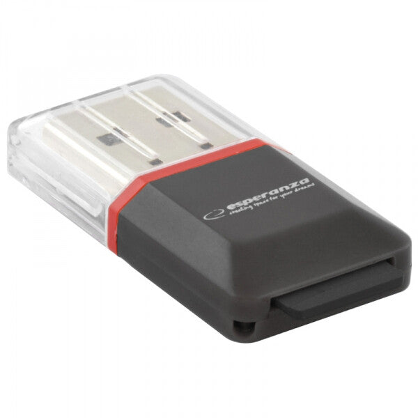 Esperanza EA134K kortlæser USB 2.0 Sort, Sølv, Transparent