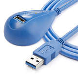 StarTech.com USB3SEXT5DSK USB-kabel USB 3.2 Gen 1 (3.1 Gen 1) 1,5 m USB A 5 Gbit/sek. Blå