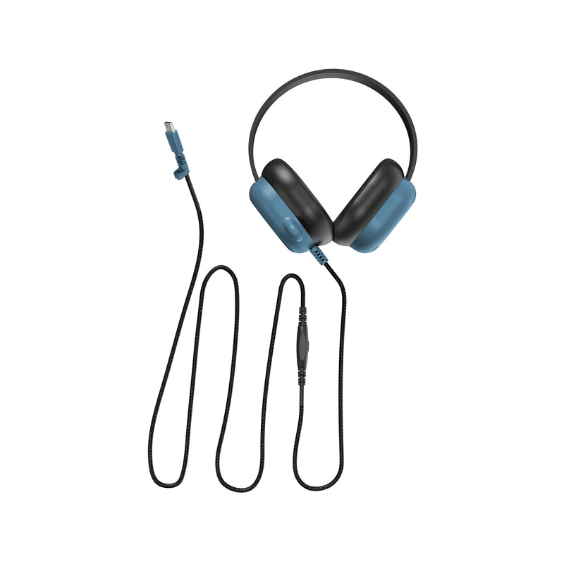 STM Hear-O Headphones (USB-C) COM (Black / Blue) Hovedtelefoner Ledningsført Headset Sort, Blå