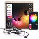 Philips Hue White and Color ambiance Festavia Hue udendørs lyskæde med globepærer, 7 m