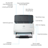 HP ScanJet Pro 2000 s2 Skanner med papir-tilførsel 600 x 600 dpi A4 Sort, Hvid