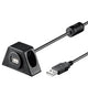 Goobay USB2.0 AA 200 CLIP II, 2m USB-kabel USB A Sort
