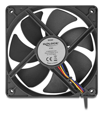 DeLOCK 67303 Computerkølesystem Computerkabinet Ventilator 12 cm Sort 1 stk
