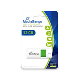 MediaRange MR973 USB-nøgle 32 GB USB Type-A 2.0 Grøn, Hvid