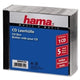 Hama CD Jewel Case Standard, Pack 5 C-shell etui 1 diske Sort, Transparent