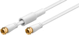 Goobay 67287 koaxial kabel 1,5 m F-type Hvid