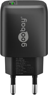 Goobay 61671 oplader til mobil enhed Universel Sort Vekselstrøm Hurtig opladning Indendørs