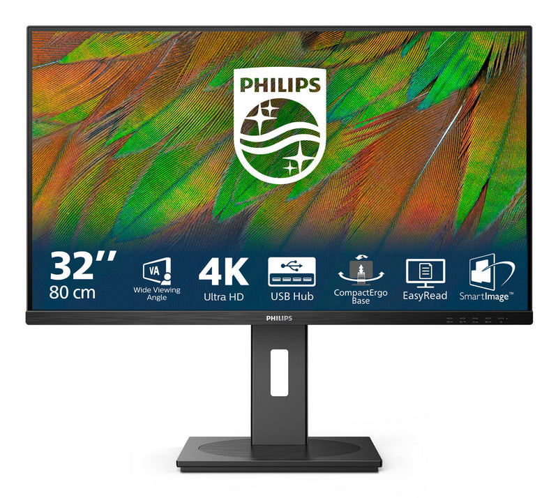 Philips 3000 series 32B1N3800/00 computerskærm 80 cm (31.5") 3840 x 2160 pixel 4K Ultra HD LCD Sort