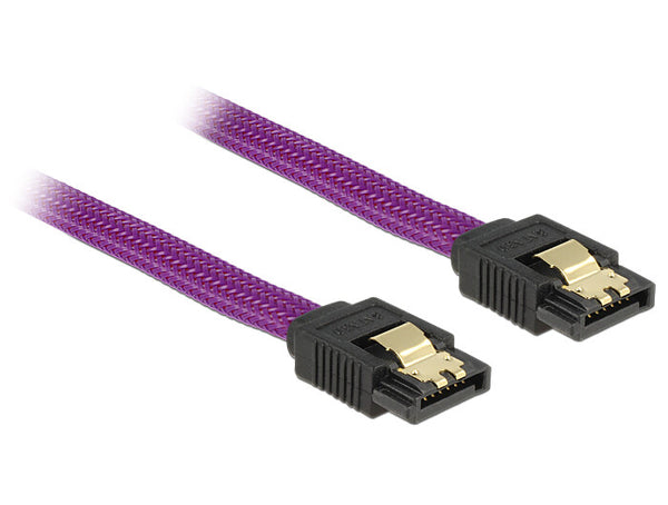 DeLOCK 83689 SATA-kabel 0,2 m Lilla