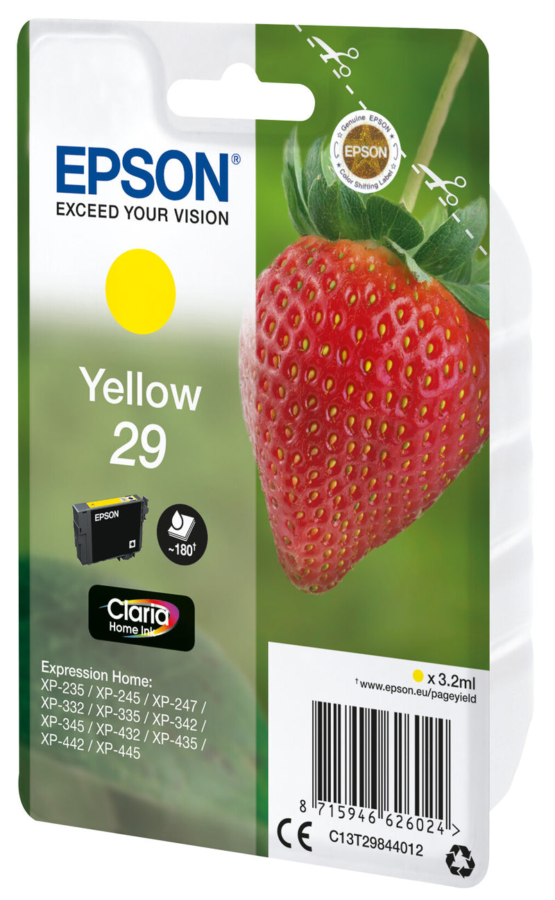 Epson Strawberry C13T29844022 blækpatron 1 stk Original Gul