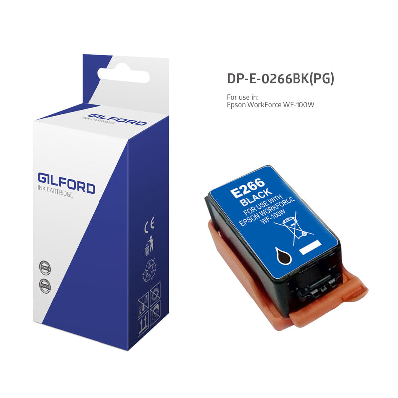 Gilford DP-E-0266BK(PG) blækpatron 1 stk Kompatibel Sort