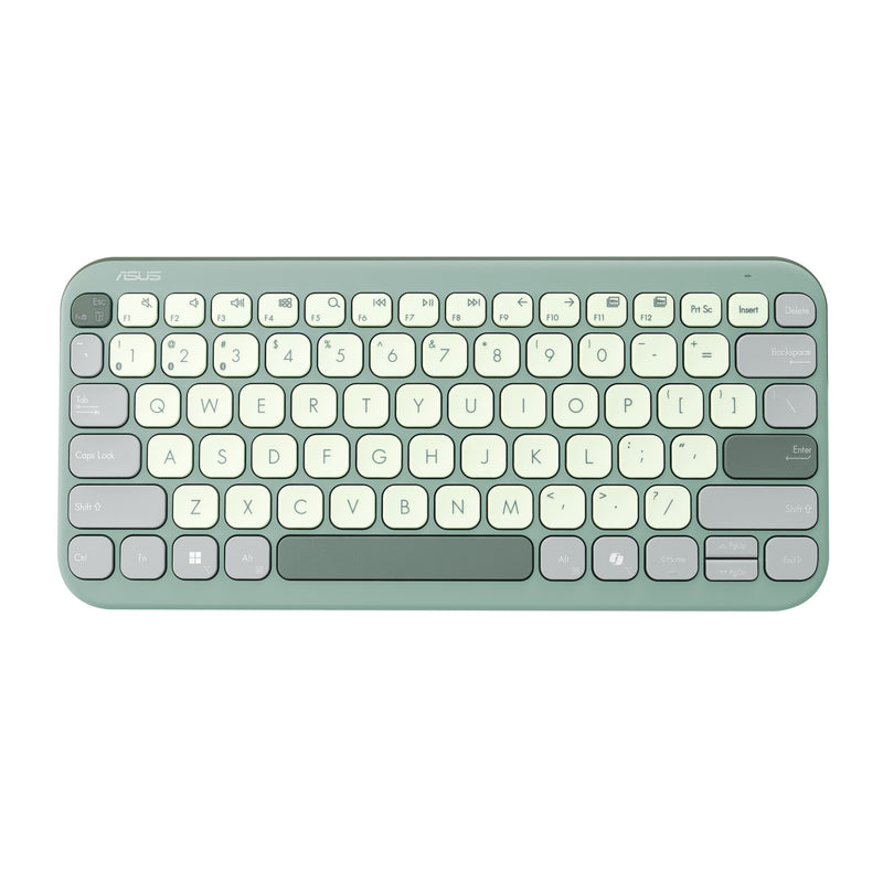 ASUS KW100 KEYBOARD/GN/GE/81 tastatur Hjem Bluetooth QWERTZ Tysk Grøn, Lysegrøn