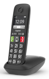 Gigaset E290A Analog/DECT-telefon Nummervisning Sort