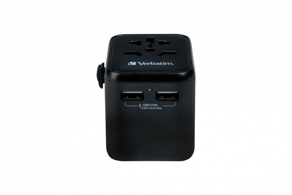 Verbatim 49543 strømstik adapter Universel Sort