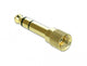 DeLOCK 66390 kabel kønsskifter 3.5 mm 6.35 mm Guld