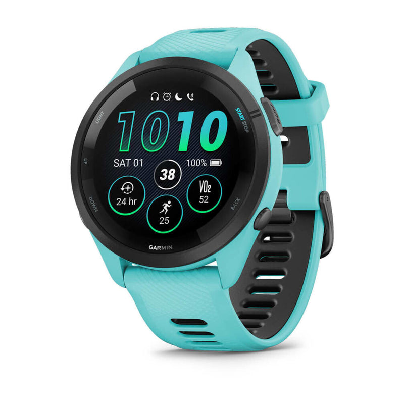 Garmin Forerunner 265 3,3 cm (1.3") AMOLED 46 mm Digital 416 x 416 pixel Berøringsskærm Sort, Blå Wi-Fi GPS (satellit)