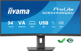 iiyama ProLite XCB3494WQSU-B1 computerskærm 86,4 cm (34") 3440 x 1440 pixel UltraWide Quad HD LED Sort