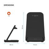 FIXED FIXPOS-GA-BK oplader til mobil enhed SmartWatch, Smartphone, Hovedtelefoner Sort USB Trådløs opladning Hurtig opladning Indendørs