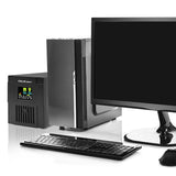 Qoltec 53770 UPS-enhed Interaktivt indgangsstik 1,5 kVA 900 W 2 AC stikkontakt(er)