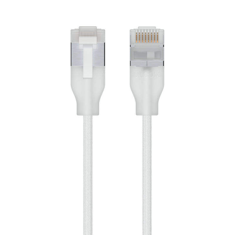 Ubiquiti UACC-Cable-Patch-EL-C6A-1M-W netværkskabel Gennemsigtig, Hvid Cat6a