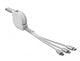 DeLOCK 85850 USB-kabel USB 2.0 0,98 m USB A USB C/Micro-USB B/Lightning Sølv, Hvid