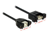 DeLOCK 1m USB 2.0-A/USB 2.0-B USB-kabel USB A USB B 0,48 Gbit/sek. Sort