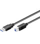 Goobay 0.5m USB 3.0 A/B USB-kabel USB 3.2 Gen 1 (3.1 Gen 1) 0,5 m USB A USB B 5 Gbit/sek. Sort