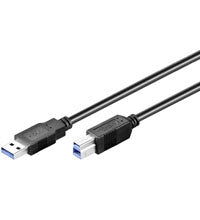 Goobay 0.5m USB 3.0 A/B USB-kabel USB 3.2 Gen 1 (3.1 Gen 1) 0,5 m USB A USB B 5 Gbit/sek. Sort