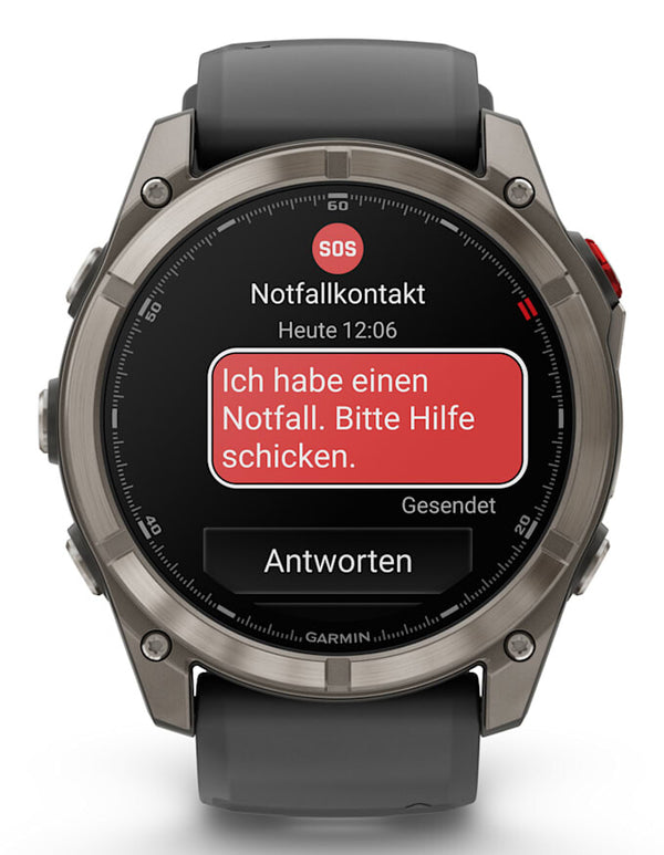 Garmin fēnix 8 Pro 3,56 cm (1.4") AMOLED 51 mm Digital 454 x 454 pixel Berøringsskærm Grafit, Titanium Wi-Fi GPS (satellit)