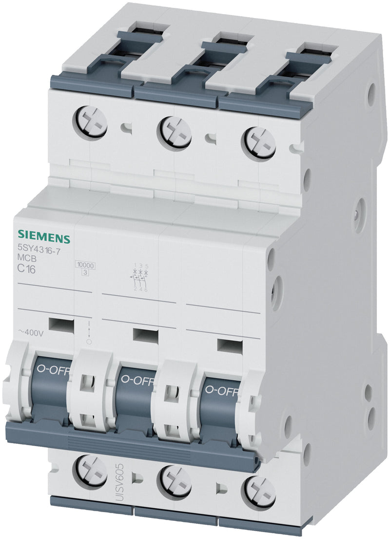 Siemens 5SY43167 kredsløbsafbryder Miniature strømafbryder Type C 3