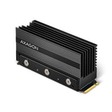 Axagon CLR-M2XL Computerkølesystem M.2 NVMe SSD, Solid-state drev Køleplade/køler Sort 1 stk
