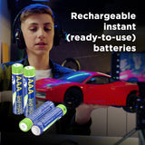 Gembird EG-BA-AAA8R4-01 husholdningsbatteri Genopladeligt batteri AAA Nikkel-Metalhydrid (NiMH)