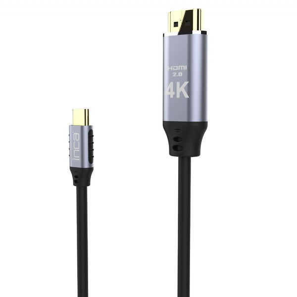 Inca ITCH-02TX HDMI-kabel 2 m HDMI Type A (Standard) USB Type-C Sort