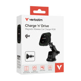 Verbatim Charge 'n' Drive Qi2 RGB Smartphone Sort USB Trådløs opladning Hurtig opladning Automatisk
