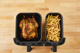 Tefal Dual Easy Fry & Grill EY905D Dobbelt 8,3 L Enkeltstående 2700 W Varmluftsteger Rustfrit stål