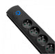 Qoltec 50112 overspændingsbeskytter Sort 6 AC stikkontakt(er) 230 V 3 m