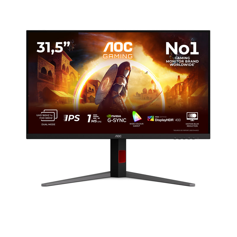 AOC G4 U32G4U computerskærm 80 cm (31.5") 3840 x 2160 pixel 4K Ultra HD Sort, Rød