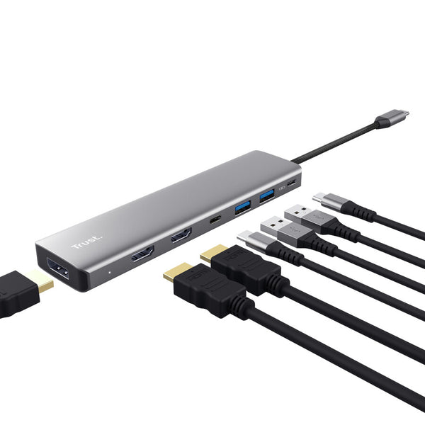 Trust 25661 interface hub USB Type-C Aluminium