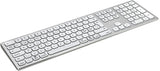 Voxicon DK-295BWL-WHT tastatur Universel RF trådløst QWERTY Nordisk Hvid, Sølv