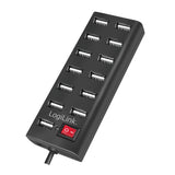 2Direct UA0126 interface hub USB 2.0 480 Mbit/s Sort