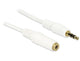 DeLOCK 3.5mm M-F, 0.5m lydkabel 0,5 m Hvid
