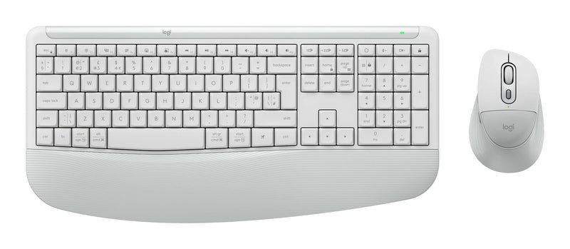 Logitech Signature Comfort Plus Combo MK880 tastatur Mus inkluderet Universel RF trådløs + Bluetooth QWERTY Engelsk Hvid