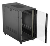 Lanberg FF01-6222-12B stativ 22U Fritstående reol Sort