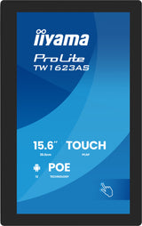 iiyama TW1623AS-B3P computerskærm 39,6 cm (15.6") 1920 x 1080 pixel Fuld HD LED Berøringsskærm Sort